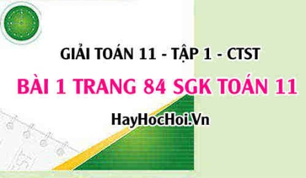 Giải bài 1 trang 84 Toán 11 tập 1 SGK Chân trời sáng tạo